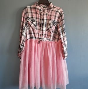 *SOLD*Plaid and tulle dress
